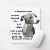 Tapis De Souris FAQ italienne Greyhound (Avec souris)