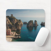 Tapis De Souris Faraglioni et madrague dans Scopello, Sicile (Avec souris)