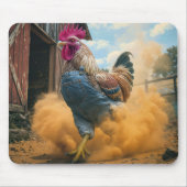 Tapis De Souris Farmer Rooster Kicking Up Dust (Devant)