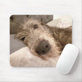 Tapis De Souris Fatigué jeune Wolfhound irlandais (Avec souris)