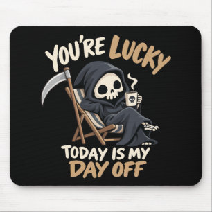 Tapis De Souris Faucheuse mignonne humour noir