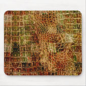 Tapis De Souris Faux Alligator Peau animale Cuir rouge Brown (Devant)