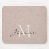 Tapis De Souris Faux Design Cuir Avec Votre Nom (Devant)