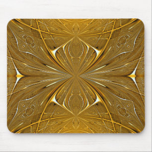 Tapis De Souris Faux Gold Metal Design Motif