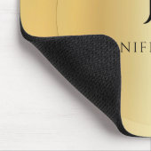 Tapis De Souris Faux Gold Metallo Look Monogramme Élégant Modèle (Coin)