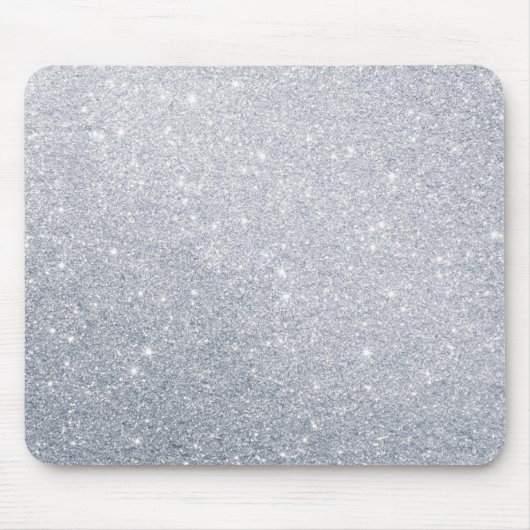 Tapis De Souris faux gris parties scintillant argent (Devant)