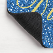Tapis De Souris Faux Parties scintillant Diva Design en bleu (Coin)