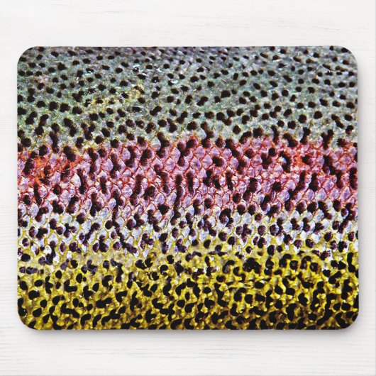 Tapis De Souris Faux Rainbow Trout Scale Texture Look Motif (Devant)