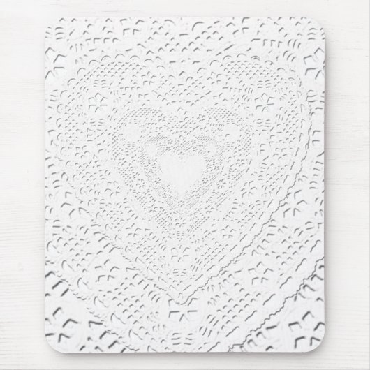 Tapis De Souris Faux White Lace Fabric Arrière - plan (Devant)