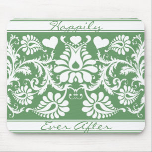 Tapis De Souris Faveurs de mariage florales vintage blanches