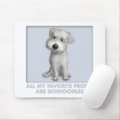 Tapis De Souris Favori (blanc) de Schnoodle (Avec souris)