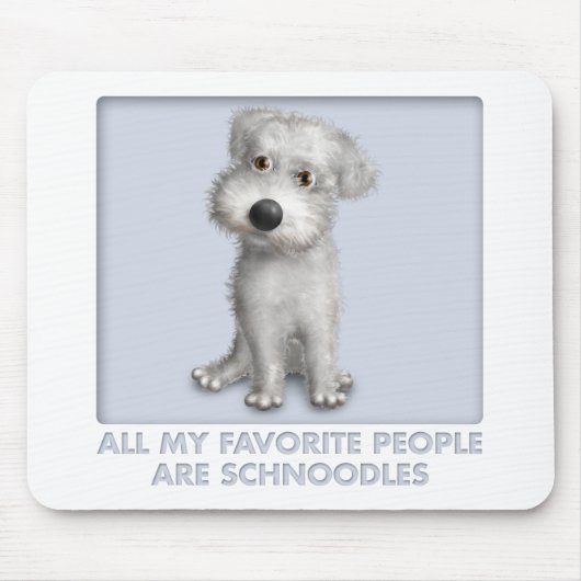 Tapis De Souris Favori (blanc) de Schnoodle (Devant)