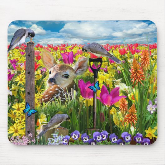 Tapis De Souris Fawn Birds (Devant)