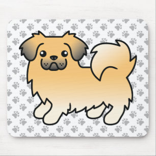 Tapis De Souris Fawn Sable Tibétain Espagnol mignon Dessin Chien &
