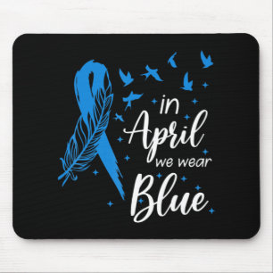 Tapis De Souris Feather Ribbon Autism