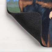 Tapis De Souris "Fée avec un rottweiler" Mousepad (Coin)