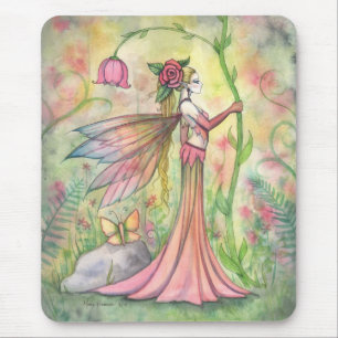 Tapis De Souris Fée de Fleur de Soleil Matinal Art Fantastique