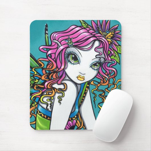 Tapis De Souris Fée en cristal Mousepad d'arc-en-ciel de sucrerie (Avec souris)