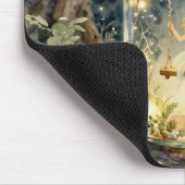 Tapis De Souris Fée enchantée dans un pot dans une forêt magique (Coin)