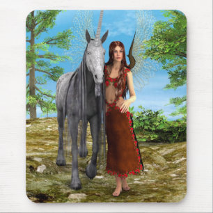 Tapis De Souris Fée et licorne