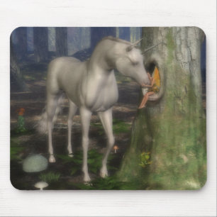 Tapis De Souris Fée et unicorn.