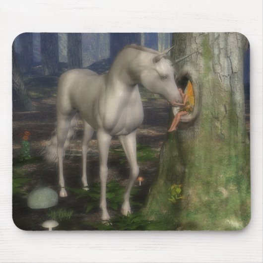 Tapis De Souris Fée et unicorn. (Devant)