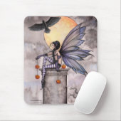 Tapis de souris Fée gothique et corbeau (Avec souris)