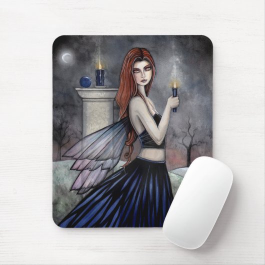 Tapis De Souris Fée gothique Wiccan Mousepad par Molly Harrison (Avec souris)
