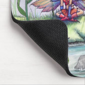 Tapis de souris fée libellule Magie au crépuscule (Coin)