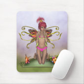 Tapis De Souris Fée Mousepad de papillon de fraise (Avec souris)