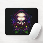 Tapis De Souris "Fée noire" Mousepad d'orchidée (Avec souris)