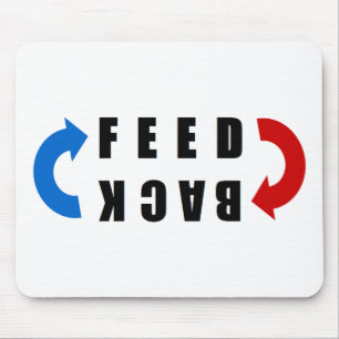 Tapis De Souris Feed back red and blue
