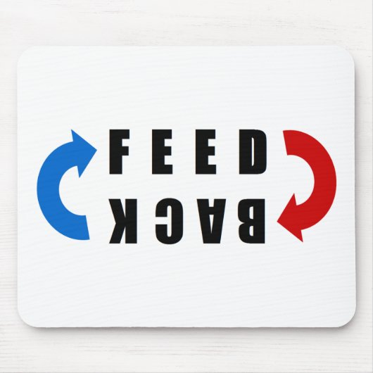Tapis De Souris Feed back red and blue (Devant)