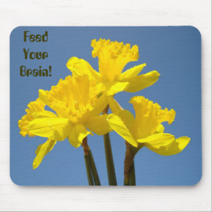 Tapis De Souris Feed Your Brain! mousepad Smart Kids Daffodils