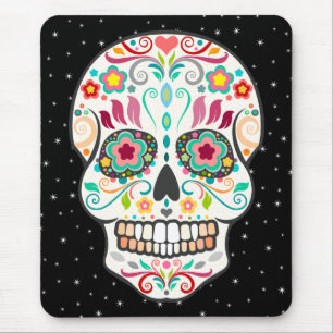 Tapis De Souris Feliz Muertos - crâne de fête Mousepad de sucre