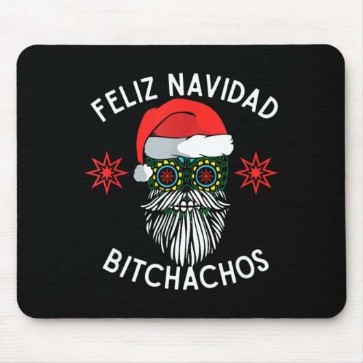 Tapis De Souris Feliz Navidad Achos Funny Spanish Merry Christmas  (Devant)