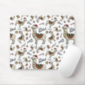 Tapis De Souris Feliz Navidad Llama Mousepad (Avec souris)