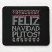 Tapis De Souris Feliz Navidad Putos Chingon Ugly Xmas Sweater Chri (Devant)