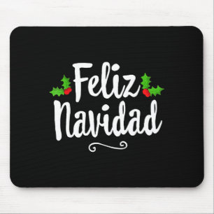 Tapis De Souris Feliz Navidad Rétro Vintage Noël Mexicain Espagnol