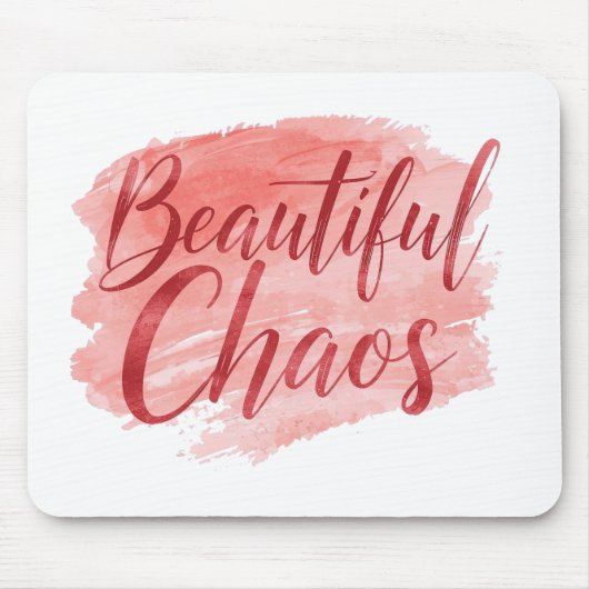 Tapis De Souris Feminine Pink Watercolor Beautiful Chaos (Devant)