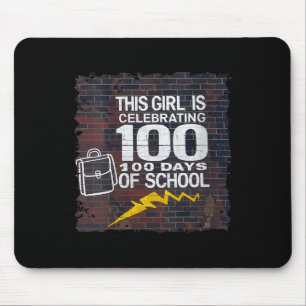 Tapis De Souris Femme 100e Jour Amusante tenue pour filles 100 Jou