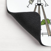 Tapis De Souris Femme à l'aide d'un télescope d'astronomie (Coin)