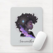 Tapis De Souris Femme Afro-étincelante (Avec souris)