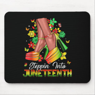 Tapis De Souris Femme Afro talons Haut Black Girl Entrée Jun