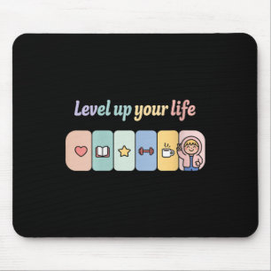 Tapis De Souris Femme Améliorez Votre Vie Barre de Progression Mot