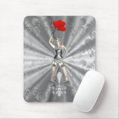 Tapis De Souris Femme argentée (Avec souris)