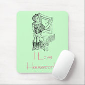 Tapis De Souris Femme au foyer joyeuse (Avec souris)