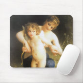 Tapis De Souris Femme avec Cupidon, Bouguereau (Avec souris)