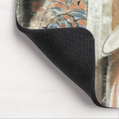 Tapis De Souris Femme avec l'épingle à cheveux florale (Coin)