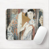 Tapis De Souris Femme avec l'épingle à cheveux florale (Avec souris)